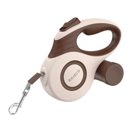 Automatické zatahovací vodítko pro psy Rojeco A12 5M (hnědé)  Rojeco