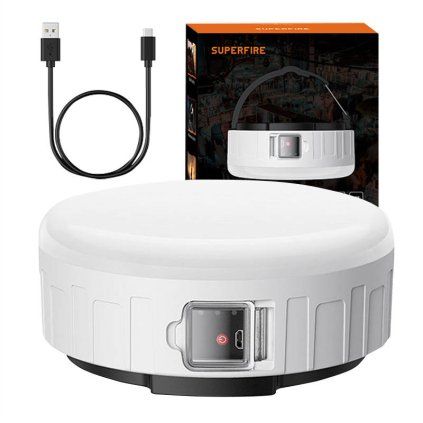 Kempingová lampa Superfire T25 – 400 lm, USB, 3 režimy  Superfire