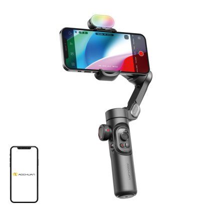 Stabilizátor AOCHUAN XE s RGB osvětlením (černý)  AOCHUAN
