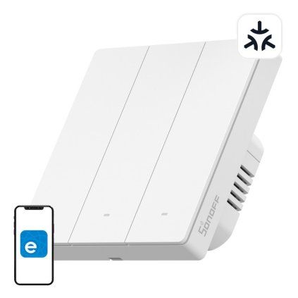 SONOFF M5-3C-86W Inteligentní nástěnný vypínač Matter (3kanálový)  Sonoff