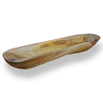 TEAK Mísa ve tvaru zaoblené loďky průměr 50 cm  Teak