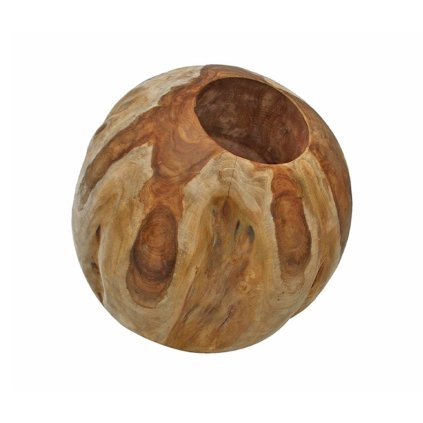 TEAK Svícen/květináč průměr 30 cm  Teak
