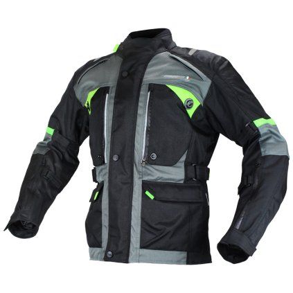 Bunda moto pánská FIORANO textilní černá / zelená L  Cappa Racing
