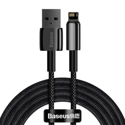 Baseus Tungsten Gold kabel USB to iP 2.4A 2m (černý)