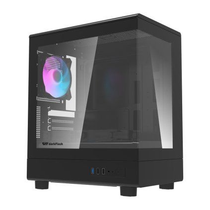 Počítačová skříň Darkflash DB330M + 3 ventilátory (černá)