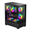 Počítačová skříň DarkFlash C365 (černá) + 5 ventilátorů  DarkFlash