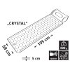 Karimatka nafukovací CRYSTAL 195x58x5cm šedá  Cattara