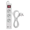 PRODLUŽKA 3Z 2M S VYP. 1,5MM +USB A+C  EMOS
