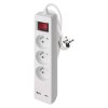PRODLUŽKA 3Z 2M S VYP. 1,5MM +USB A+C  EMOS