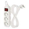 Prodlužovací kabel EMOS 5m, 3 zásuvky, s vypínačem, bílý, PVC, 1,5mm2  EMOS