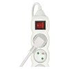 Prodlužovací kabel EMOS 2m, 6 zásuvek, s vypínačem, bílý, PVC, 1 mm2  EMOS