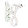 Prodlužovací kabel EMOS 3m, 3 zásuvky, bílý, PVC, 1,5mm2  EMOS