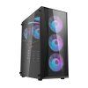 Darkflash DK352 Plus počítačová skříň + 4× ventilátor