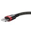 Baseus Cafule USB Lightning kabel 2,4A 0,5m (červeno-černý)