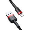Baseus Cafule USB Lightning kabel 2.4A 1m (červeno-černý)