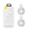 Baseus Simple Wisdom Data kabel Kit USB to Lightning 2.4A (2PCS/Set）1.5m - bílý