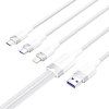 Kabel USB 2.0 A na 3 v 1 6A Vention CTRWG 1,5M (bílý)