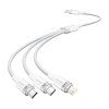Kabel USB 2.0 A na 3 v 1 6A Vention CTRWG 1,5M (bílý)