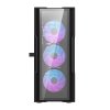 Skleněná počítačová skříň Darkflash DK431 + 4 ventilátory (černá)