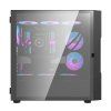 Skleněná počítačová skříň Darkflash DK431 + 4 ventilátory (černá)